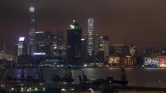 夜晚的香港