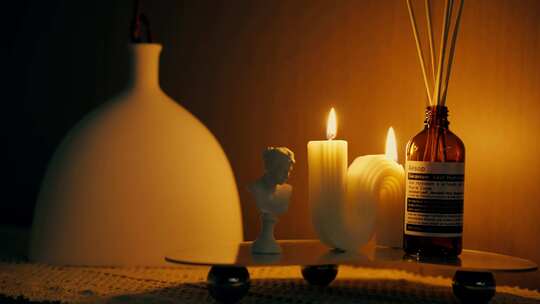 氛围感水疗蜡烛
