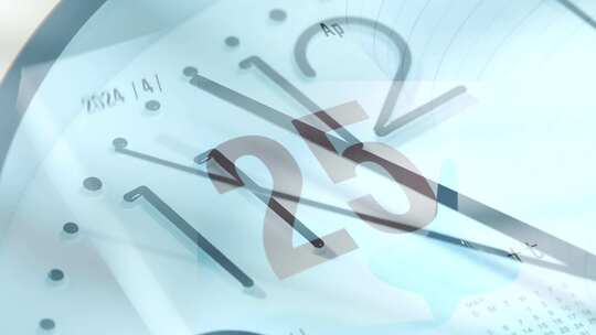 时间流逝城市时钟指针转动意向空镜合集