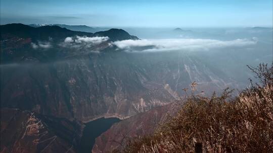 云南风光峡谷云层变化延时视频