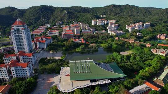 厦门航拍厦门大学建筑风光