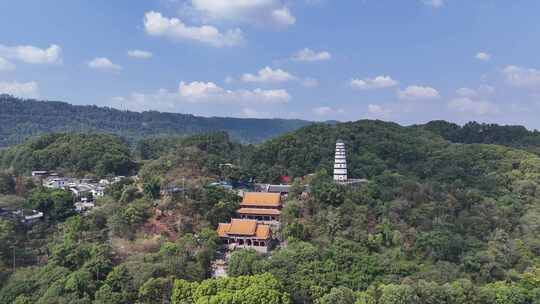 航拍四川宜宾白塔山景区