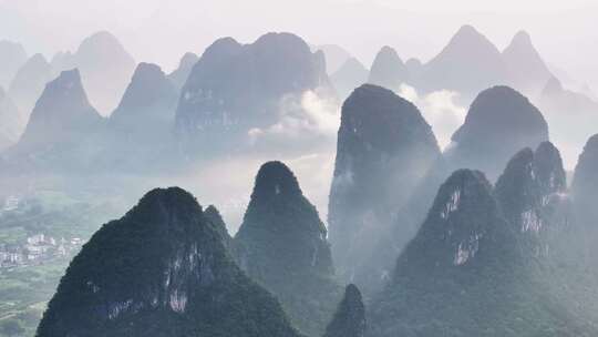 桂林山水风光航拍