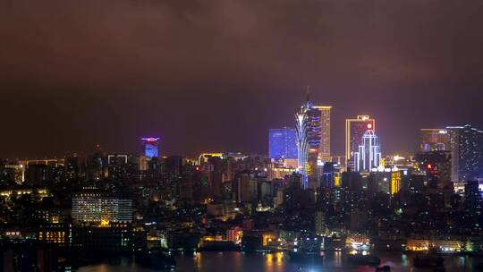 澳门半岛城市夜景