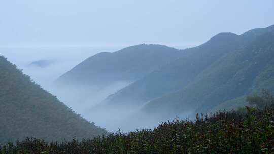 高山和云海延时摄影