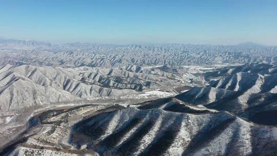 （航拍）森林雪景