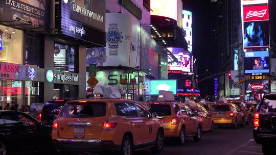 夜间的纽约时代广场