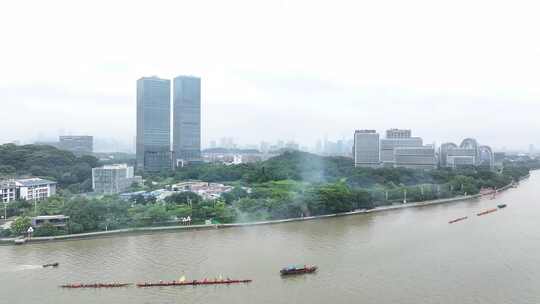 中国广东省广州市生物岛大学城龙舟招景