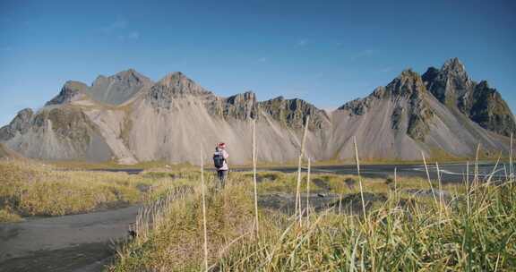 女人，山，山峰，泻湖