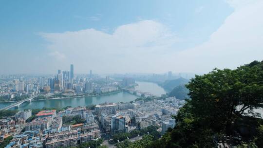 广西柳州全景马鞍山风景城市风光