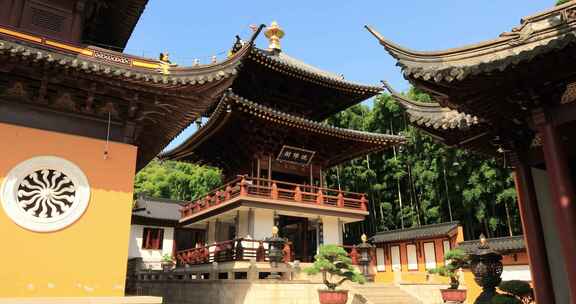 阳光江南古寺院建筑  常熟虞山宝岩禅寺