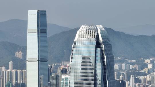 香港岛中环航拍视频