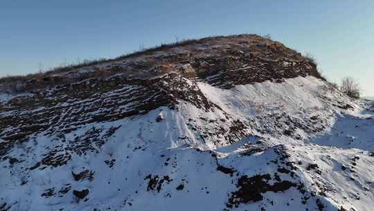 航拍雪景 唯美冬日空镜 立冬 冬至节气