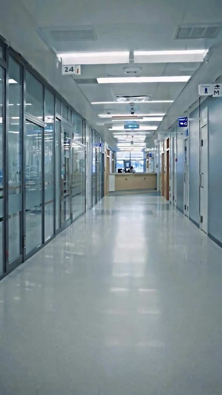 医院走廊内部场景