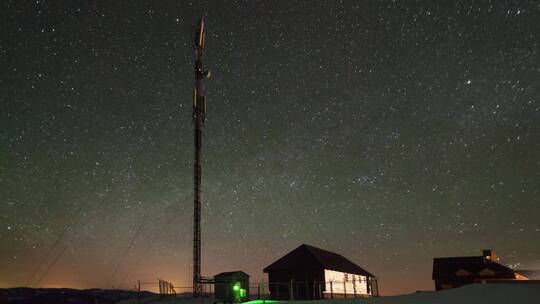 星空和通信天线，延时