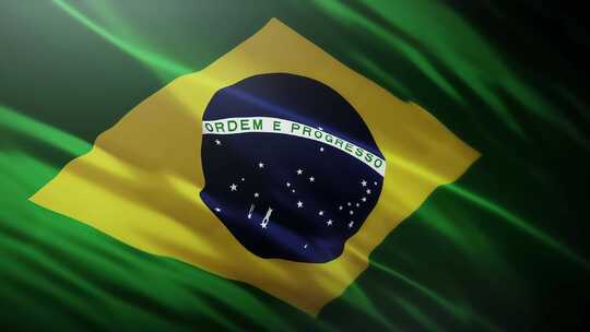 巴西国旗挥舞-4K