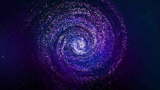蓝紫色星云粒子旋转宇宙