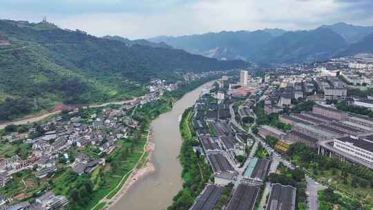 航拍贵州遵义仁怀茅台集团茅台酒厂厂区