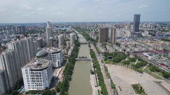 江苏宿迁城市建设高楼建筑旅游景区航拍