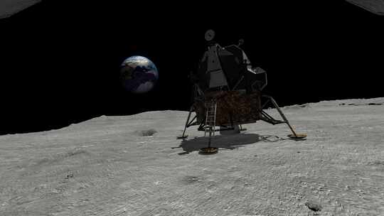 宇航员在月球上行走视频素材模板下载