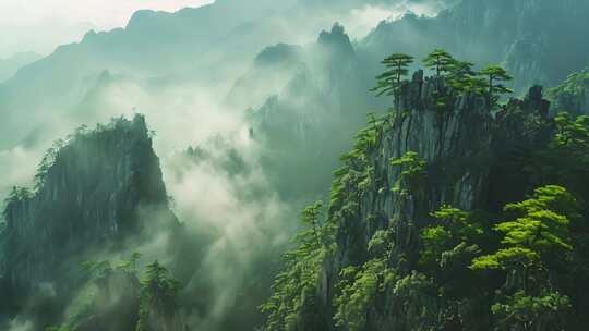 唯美黄山风景