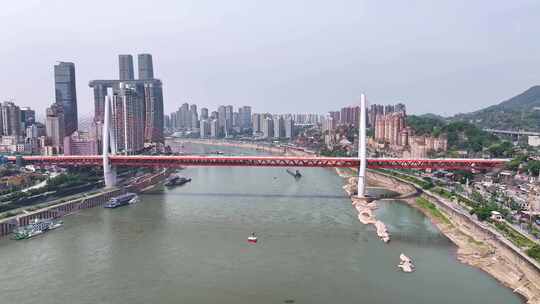 重庆索道长江索道航拍4K