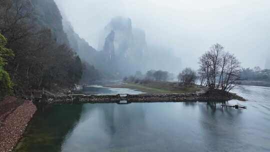 烟雨漓江航拍