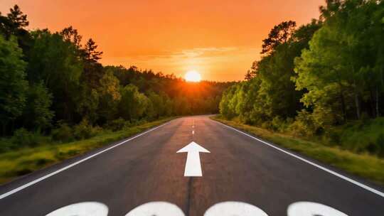 2026新年驶向未来励志公路场景