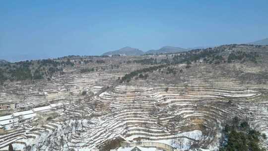 峰林峡青龙峡焦作雪后丛林山河祖国风景