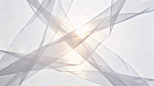 白色纱幔飘动光影效果