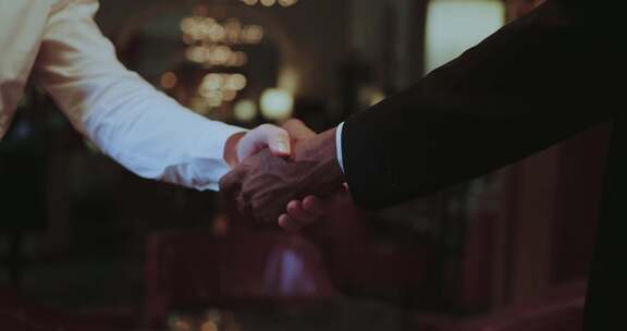 商务签约 合作握手