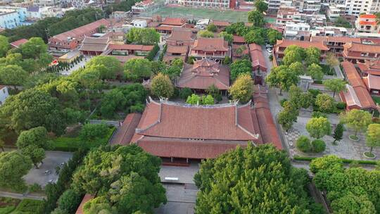 泉州航拍东西塔开元寺闽南建筑西街旅游景点