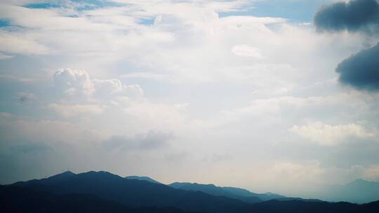 群山延时天空云延时云朵飘动天气变化