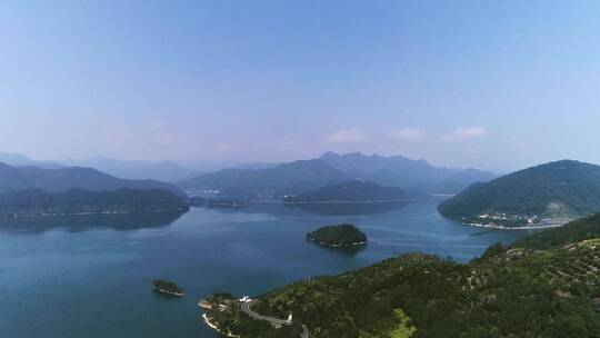 台州 山间 水库 航拍 水利