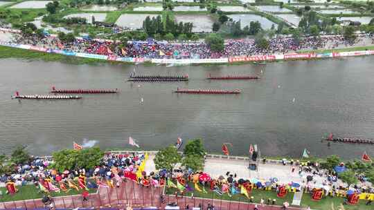 中国江门市鹤山市华侨城古劳水乡赛龙舟