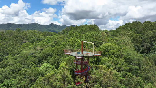 航拍海南五指山景区