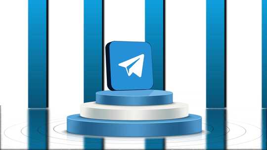 Telegram 3D支架徽标动画