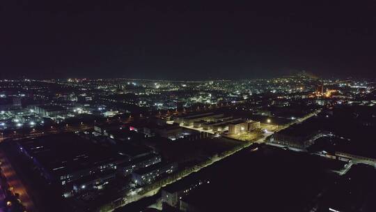 浙江省绍兴上虞精细化工园区夜景