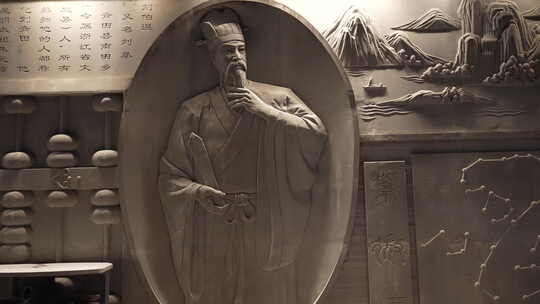 刘伯温雕塑墙