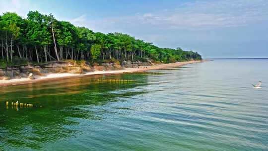 波兰波罗的海海滩。波兰旅游。