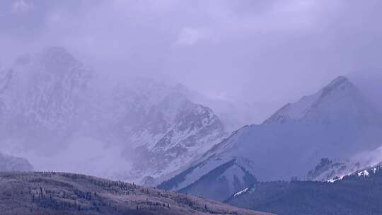 雪山高原云雾延时