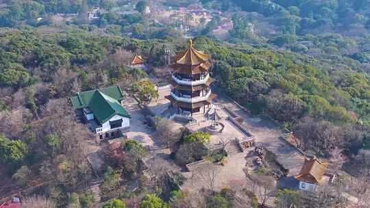 江苏省无锡太湖鼋头渚风景区航拍风景区国家