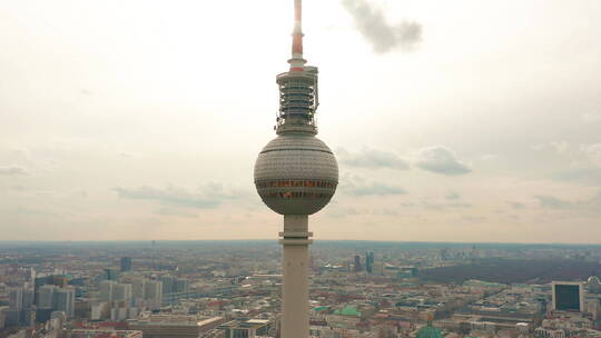 柏林电视塔超级特写视频素材模板下载