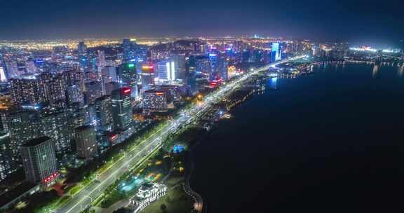 青岛西海岸新区夜景4k延时