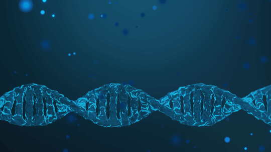 为科学或健康构建蓝色DNA，3d渲染