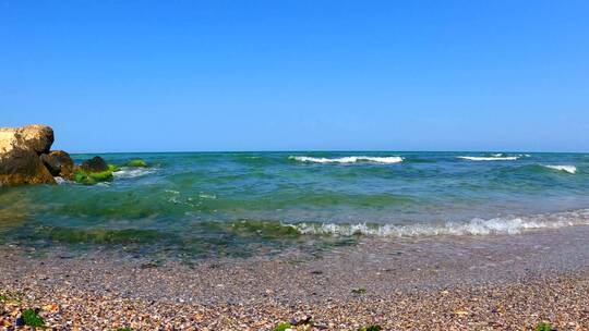 海浪 海浪拍岩石