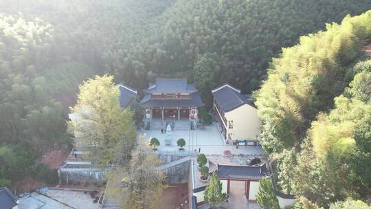 航拍衡阳十牛峰弥陀古寺4k视频