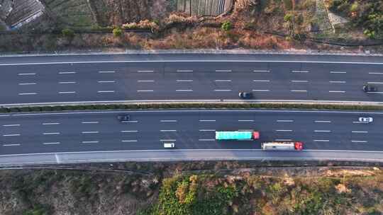 高架桥高速公路施工现场航拍