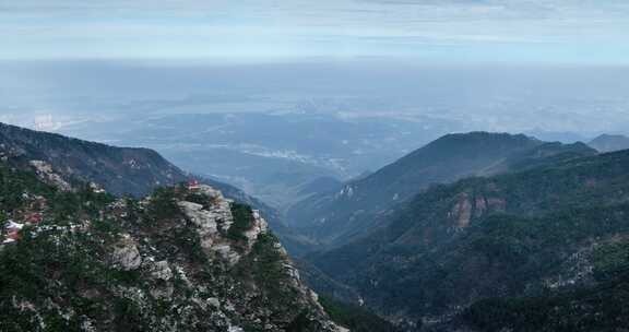 江西庐山冬天雪景航拍