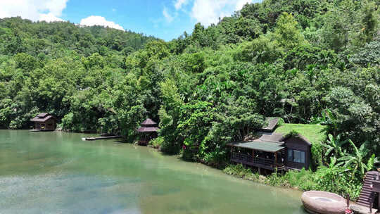 航拍海南五指山景区